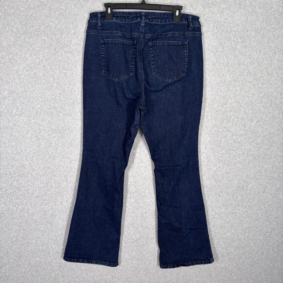 A Beautiful Soul Jeans 14‎ Flare Bell Bottom Knee Holes Stretch Boho Western 70s - Picture 8 of 10